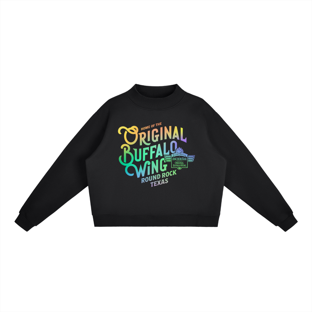 Essential Fleece Mock-Neck Crew Sweatshirt