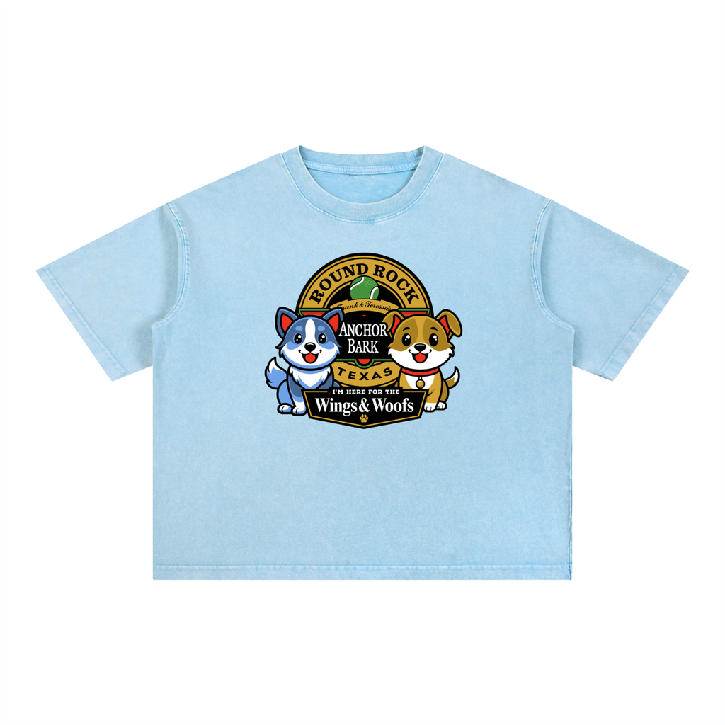 Anchor Bark Mineral Wash Boxy Cotton T-Shirt