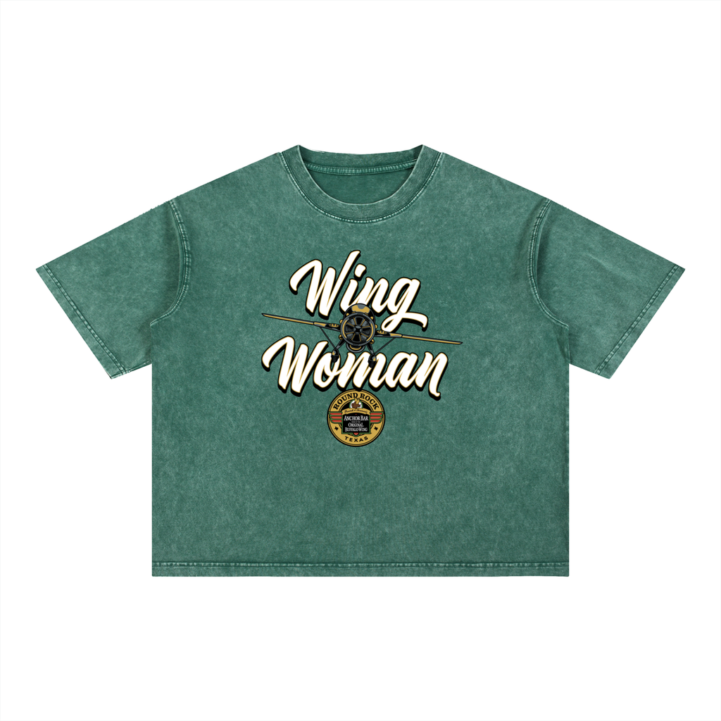 Wing Woman Mineral Wash Boxy Cotton T-Shirt