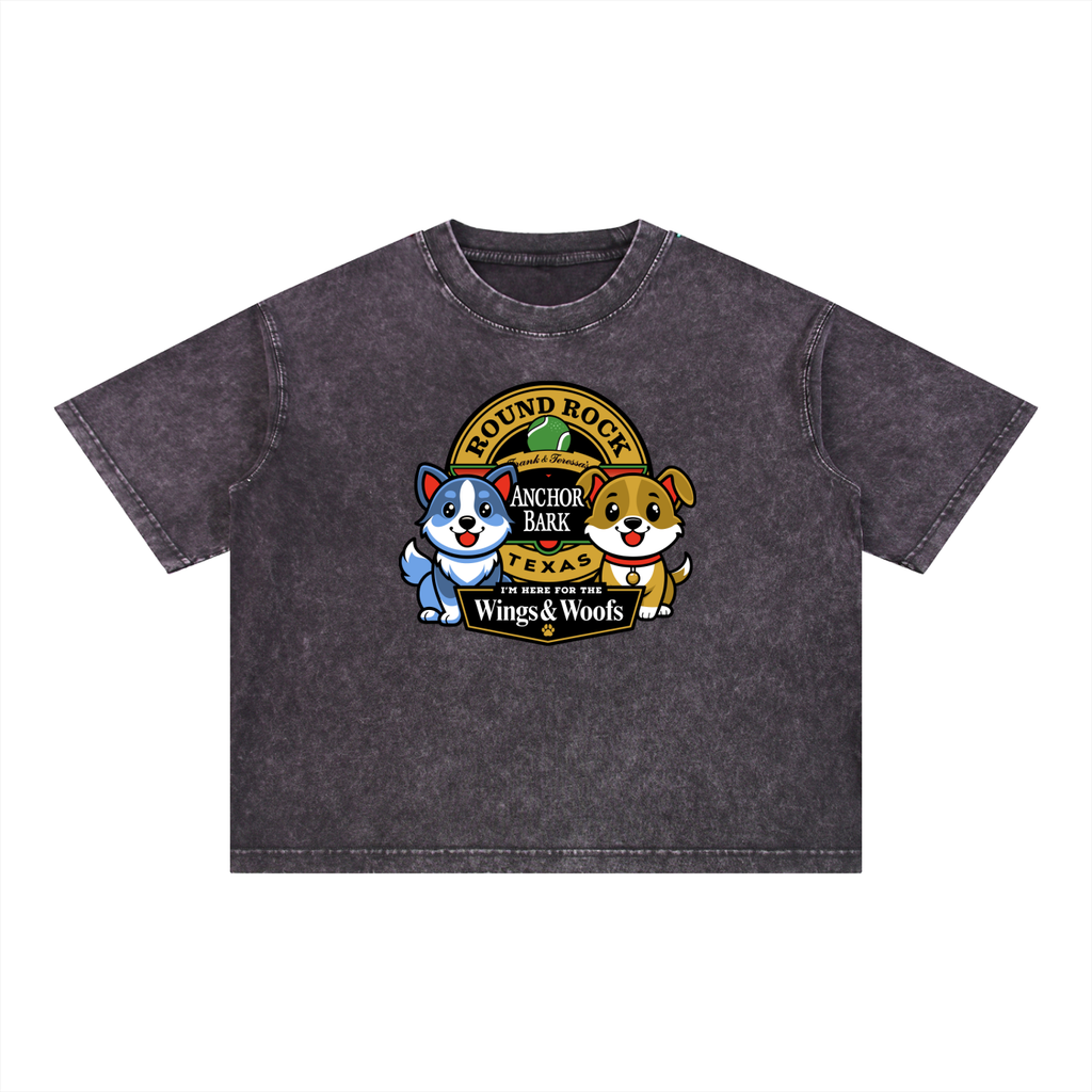 Anchor Bark Mineral Wash Boxy Cotton T-Shirt