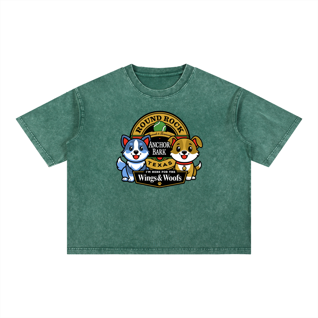 Anchor Bark Mineral Wash Boxy Cotton T-Shirt