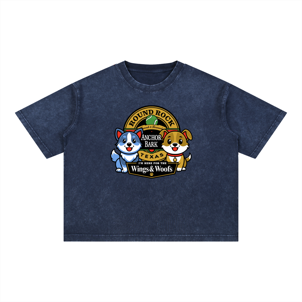 Anchor Bark Mineral Wash Boxy Cotton T-Shirt