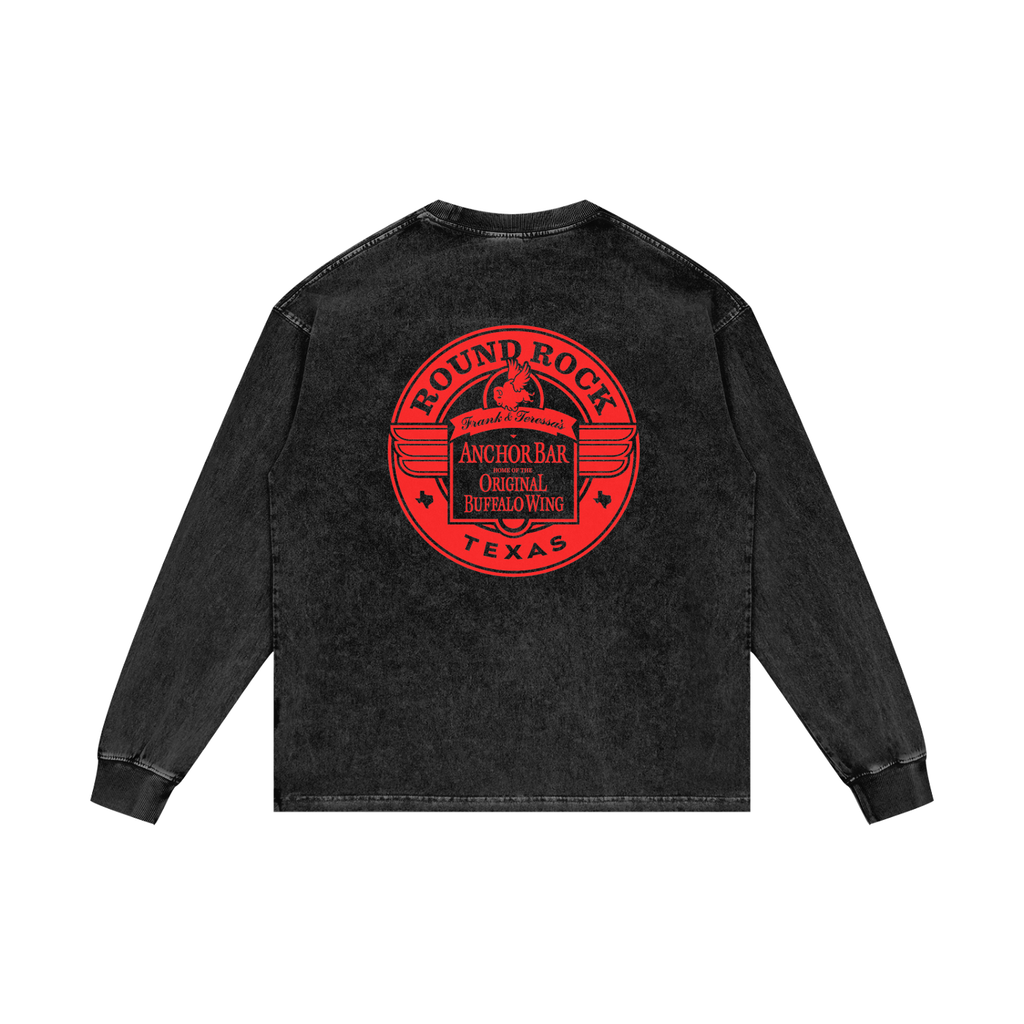 Acid Wash Oversize Long Sleeve T-Shirt