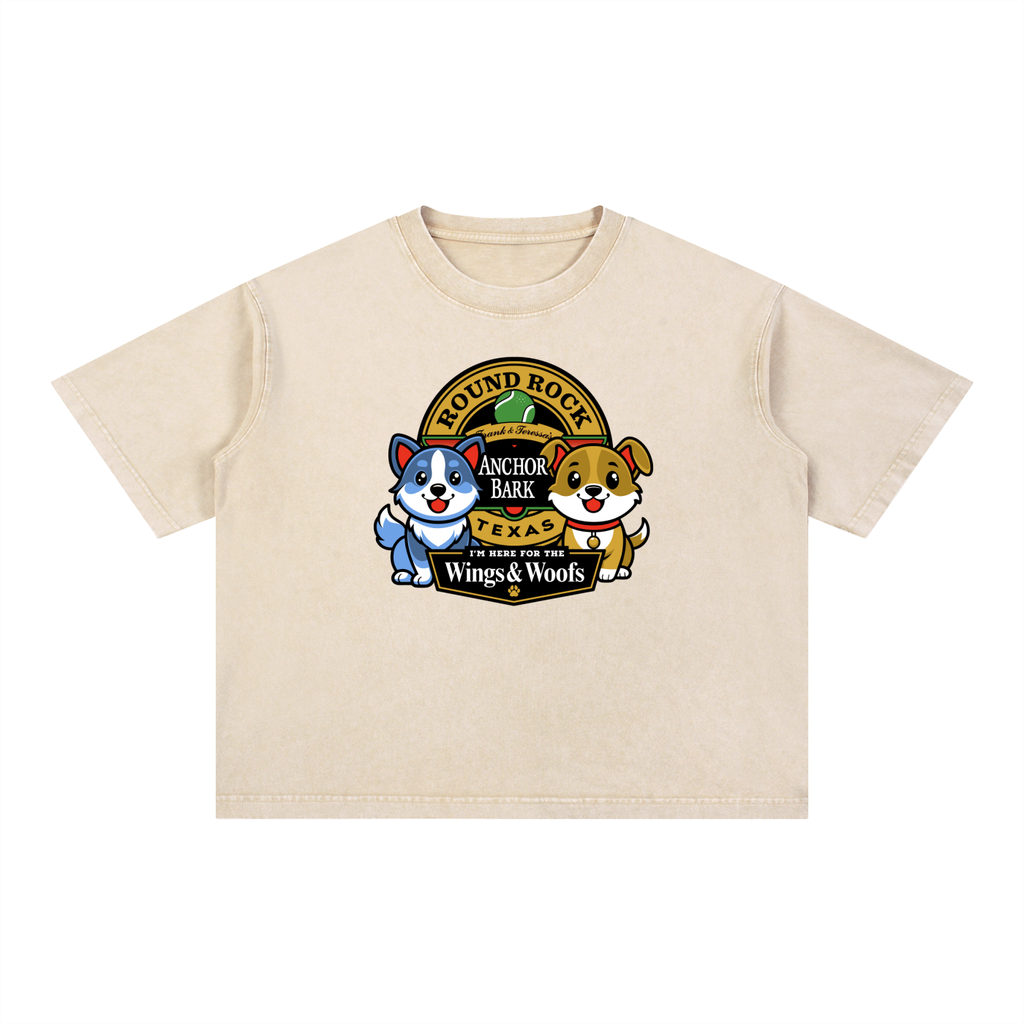 Anchor Bark Mineral Wash Boxy Cotton T-Shirt