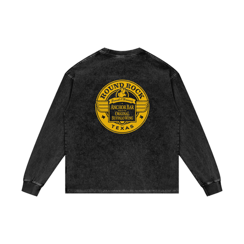 Acid Wash Oversize Long Sleeve T-Shirt