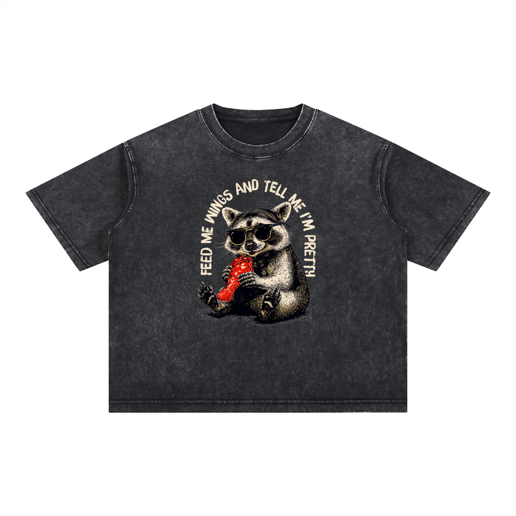 Tell Me I'm Pretty Mineral Wash Boxy Cotton T-Shirt