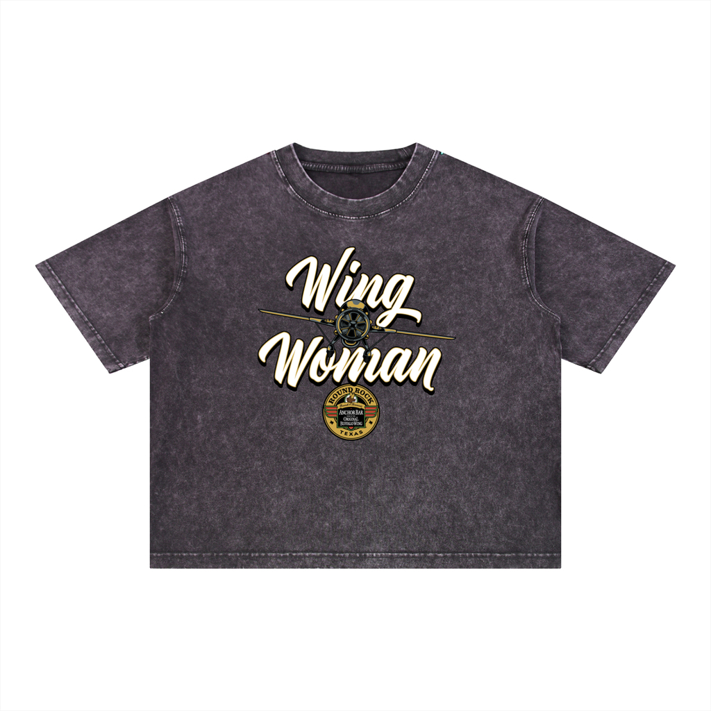 Wing Woman Mineral Wash Boxy Cotton T-Shirt