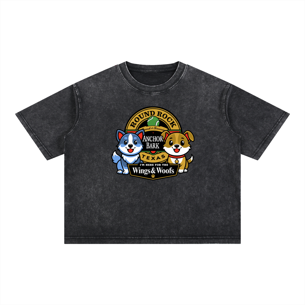 Anchor Bark Mineral Wash Boxy Cotton T-Shirt