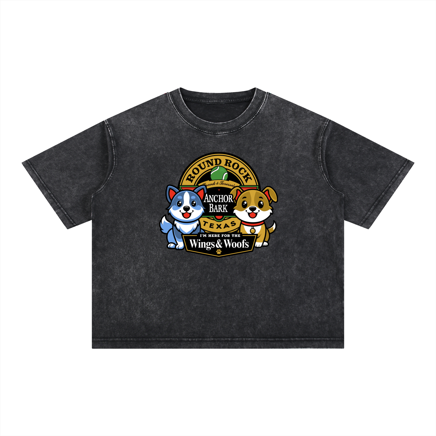 Anchor Bark Mineral Wash Boxy Cotton T-Shirt