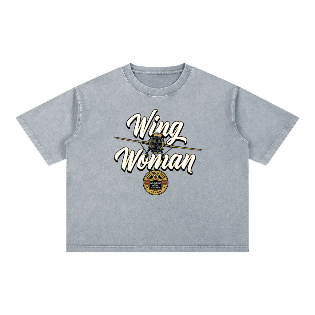 Wing Woman Mineral Wash Boxy Cotton T-Shirt