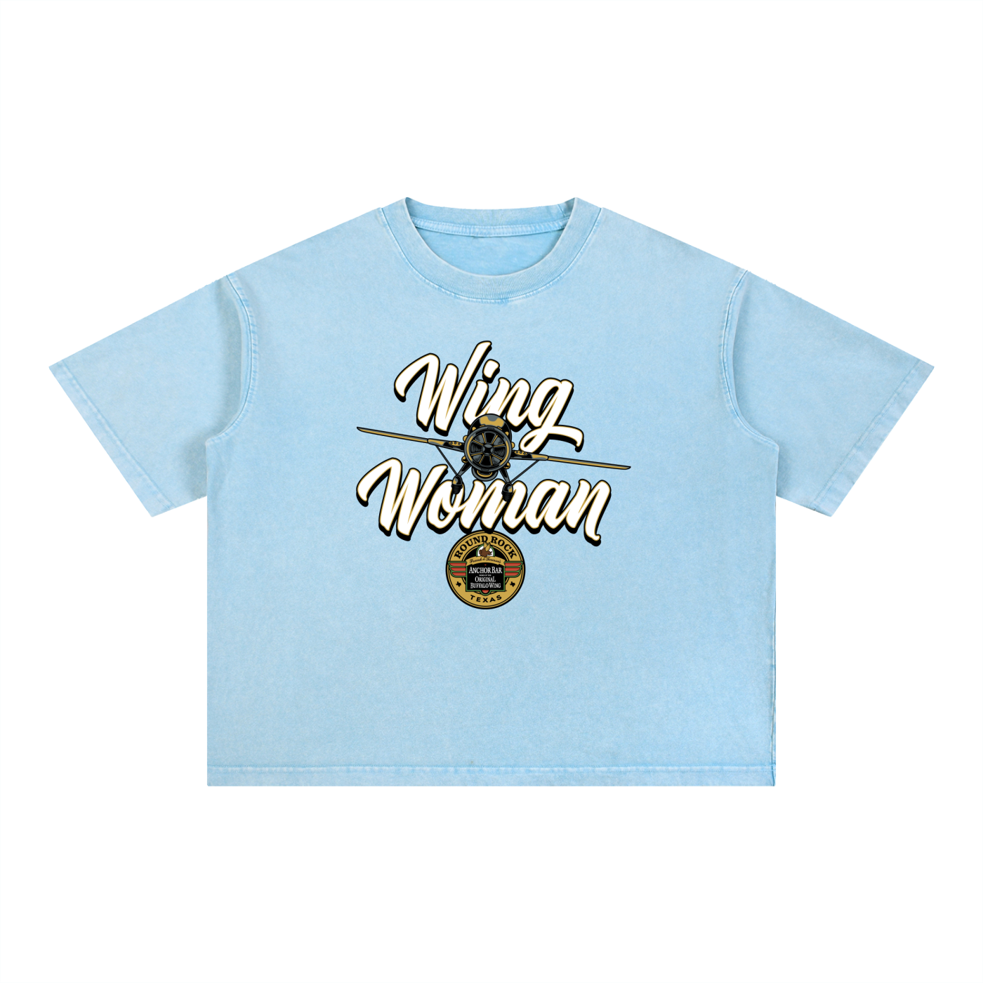 Wing Woman Mineral Wash Boxy Cotton T-Shirt