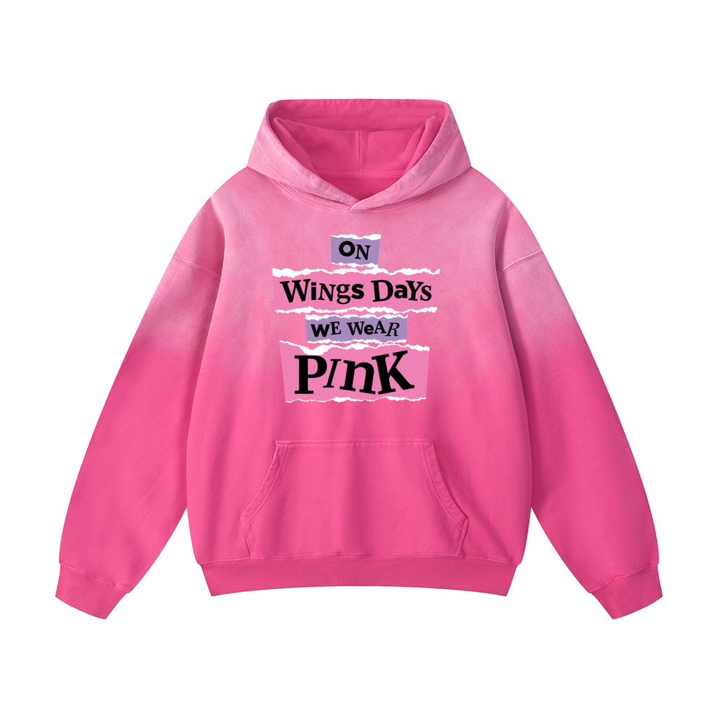 We Wear Pink Heavyweight Sunfade Oversized Hoodie