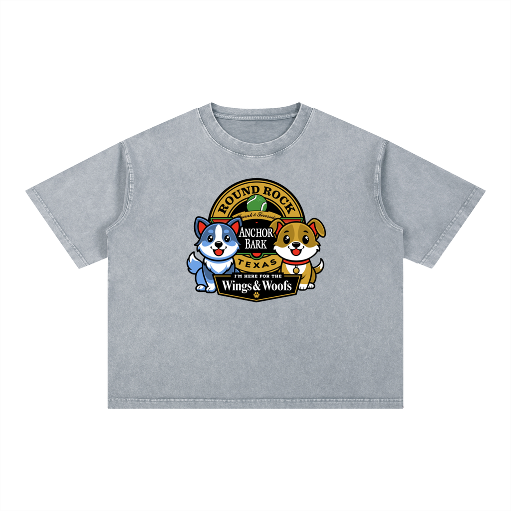 Anchor Bark Mineral Wash Boxy Cotton T-Shirt