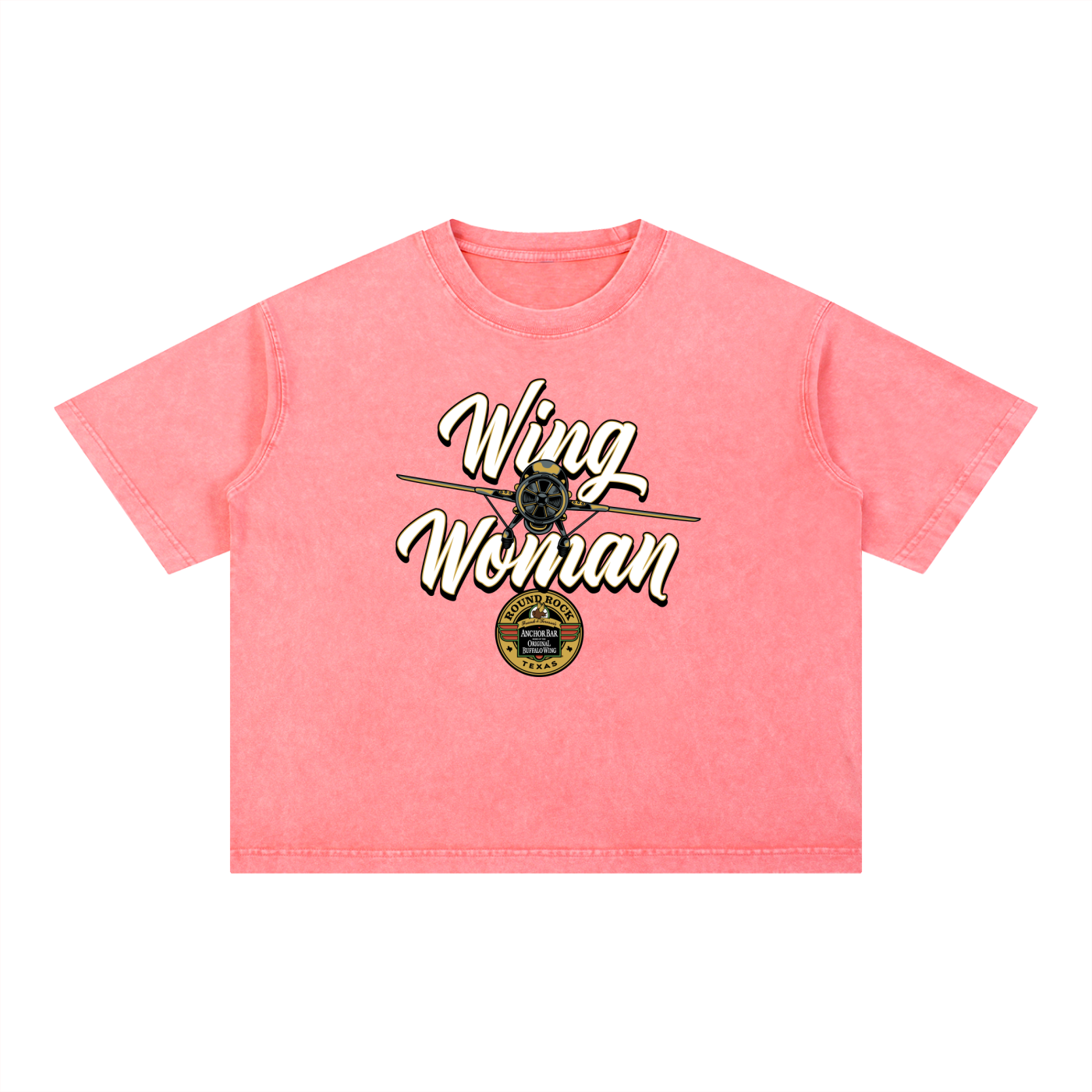 Wing Woman Mineral Wash Boxy Cotton T-Shirt