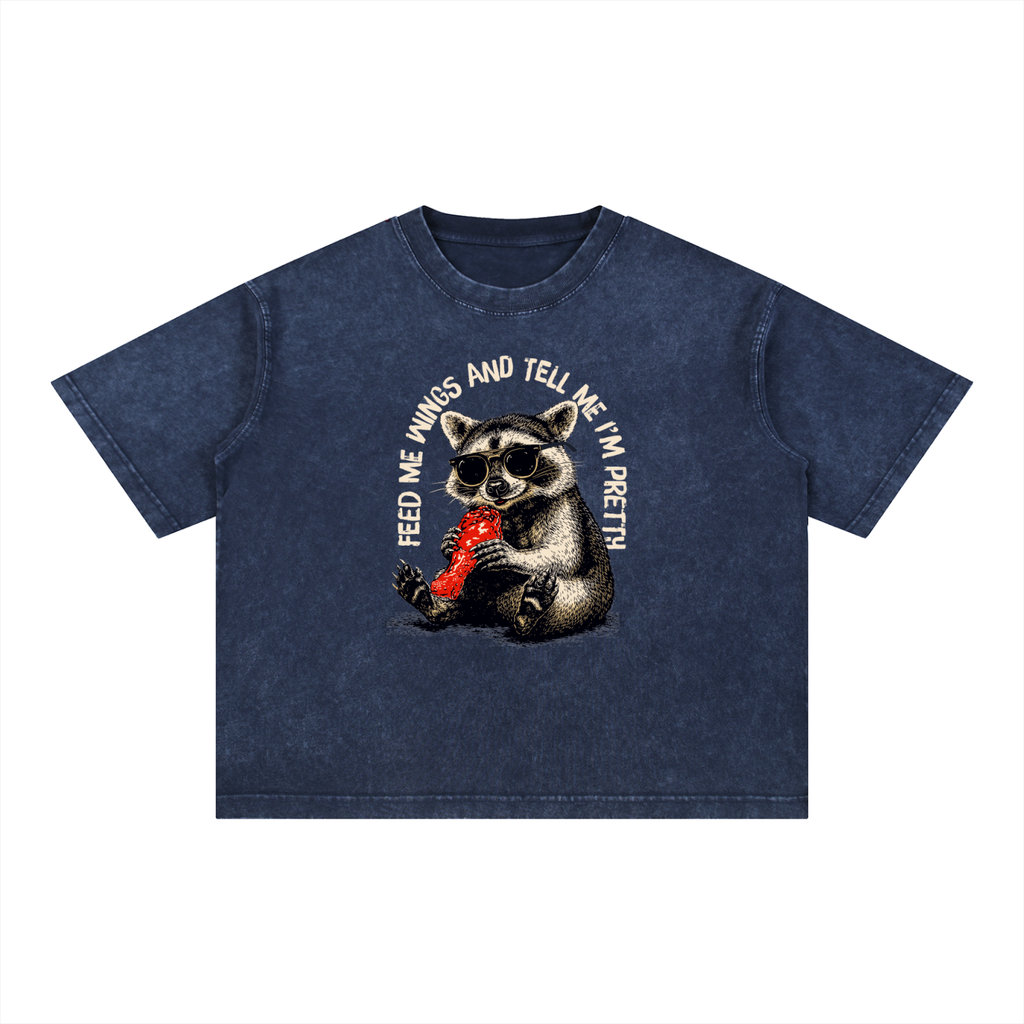Tell Me I'm Pretty Mineral Wash Boxy Cotton T-Shirt
