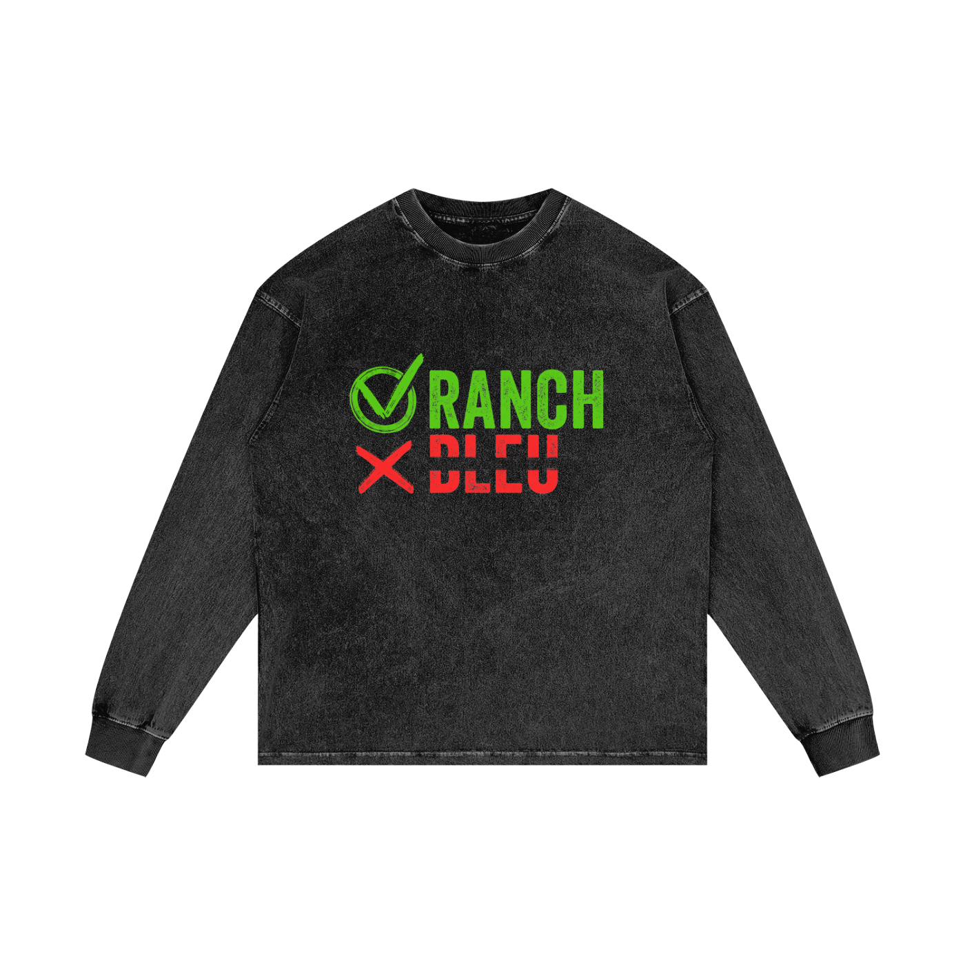 Acid Wash Oversize Long Sleeve T-Shirt