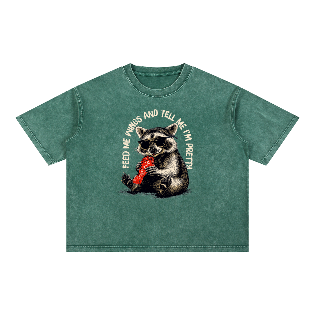 Tell Me I'm Pretty Mineral Wash Boxy Cotton T-Shirt