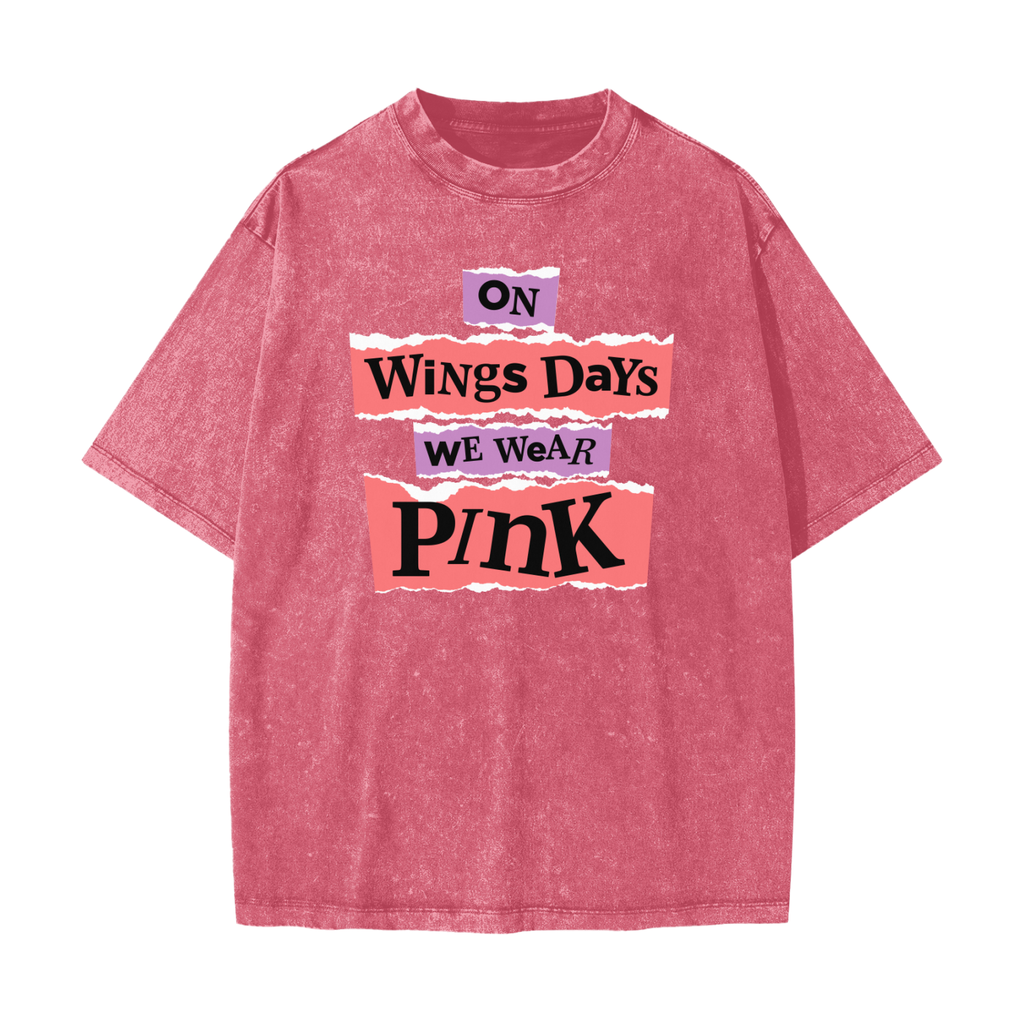 We Wear Pink Heavyweight Snow Washed