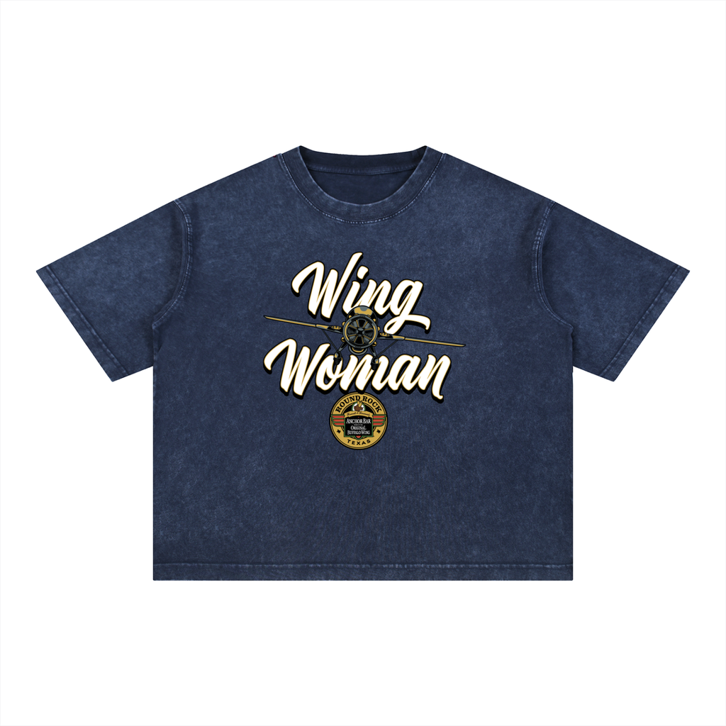 Wing Woman Mineral Wash Boxy Cotton T-Shirt